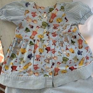 Girls 2 piece dress-bloomers set
